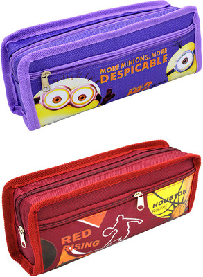 

Hrinkar Cartoon Printed Art Plastic Pencil Boxes(Set of 2, Multicolor)