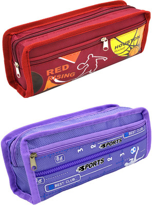 

Hrinkar Cartoon Printed Art Plastic Pencil Boxes(Set of 2, Multicolor)