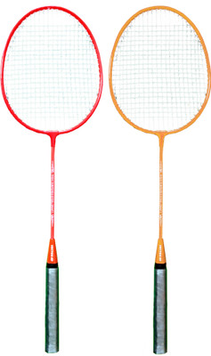

Vector X Neon - Set of 2 (Neon Pink + Neon Orange) Pink, Orange Strung Badminton Racquet(G4 - 3.25 Inches, 350 g)