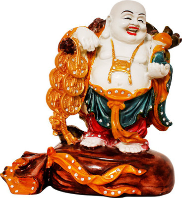 

Art N Hub Fengshui God Laughing Buddha Vastu Idol - Handicraft Decorative Home Décor God Figurine / Statue Gift item Decorative Showpiece - 26 cm(Earthenware, Multicolor)