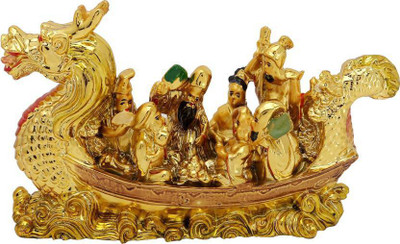 

Ripe India Ripe India Feng Shui Dragon Wealth Ship for Business, Career, Money Showpiece - 14 cm Decorative Showpiece - 14 cm(Polyresin, Multicolor)