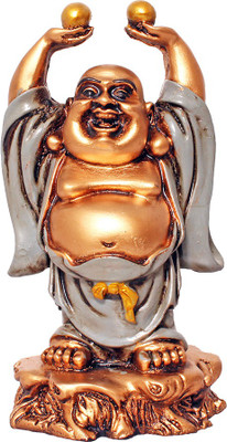 

Art N Hub Fengshui God Laughing Buddha Vastu Idol - Handicraft Decorative Home Décor God Figurine / Statue Gift item Decorative Showpiece - 12 cm(Earthenware, Multicolor)