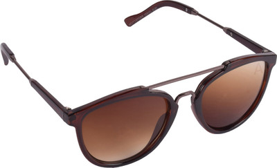 

Aligatorr Retro Square Sunglasses(Brown