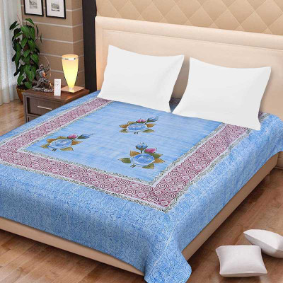 

Spangle Cotton Double Bed Cover(Blue)