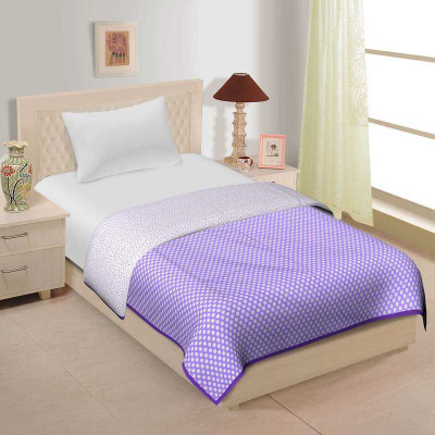

Spangle Self Design, Printed Single Dohar(Cotton, Purple)