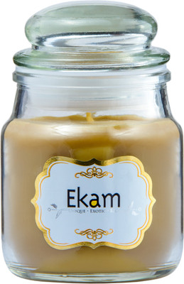

Ekam 3oz ww Jar- Teak wood Candle(Brown, Pack of 1)