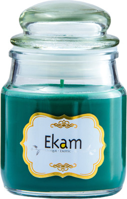 

Ekam 3oz ww Jar- Sparkling Wreath Candle(Green, Pack of 1)