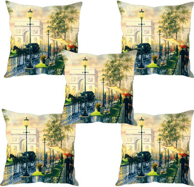 

Sleep Nature's Abstract Cushions Cover(Pack of 5, 40.63 cm*40.63 cm, Multicolor)
