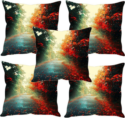 

Sleep Nature's Printed Cushions Cover(Pack of 5, 30.63 cm*30.63 cm, Multicolor)