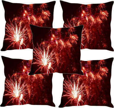 

Sleep Nature's Printed Cushions Cover(Pack of 5, 30.63 cm*30.63 cm, Multicolor)