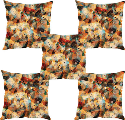 

Sleep Nature's Abstract Cushions Cover(Pack of 5, 40.63 cm*40.63 cm, Multicolor)