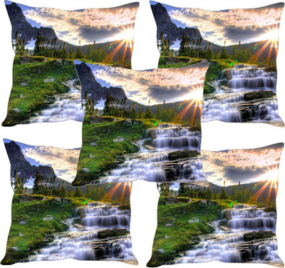 

Sleep Nature's Printed Cushions Cover(Pack of 5, 30.63 cm*30.63 cm, Multicolor)