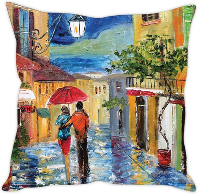 

Sleep Nature's Abstract Cushions Cover(30.63 cm*30.63 cm, Multicolor)