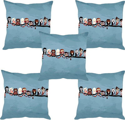 

Sleep Nature's Abstract Cushions Cover(Pack of 5, 40.63 cm*40.63 cm, Multicolor)