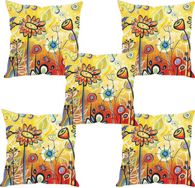 

Sleep Nature's Abstract Cushions Cover(Pack of 5, 30.63 cm*30.63 cm, Multicolor)