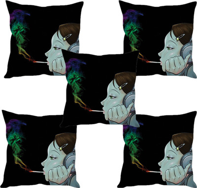 

Sleep Nature's Abstract Cushions Cover(Pack of 5, 40.63 cm*40.63 cm, Multicolor)