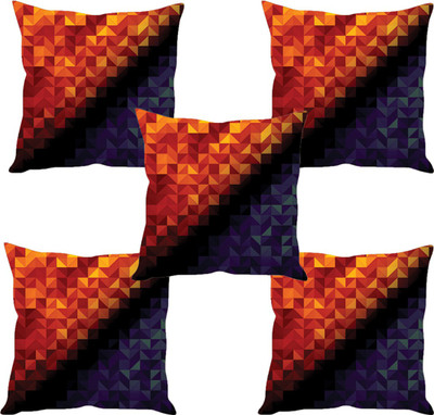 

Sleep Nature's Abstract Cushions Cover(Pack of 5, 30.63 cm*30.63 cm, Multicolor)