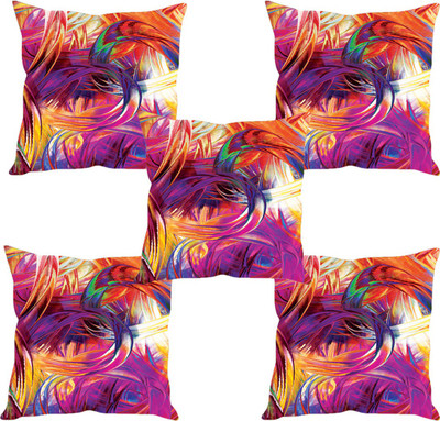 

Sleep Nature's Abstract Cushions Cover(Pack of 5, 30.63 cm*30.63 cm, Multicolor)