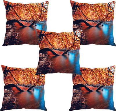 

Sleep Nature's Abstract Cushions Cover(Pack of 5, 30.63 cm*30.63 cm, Multicolor)