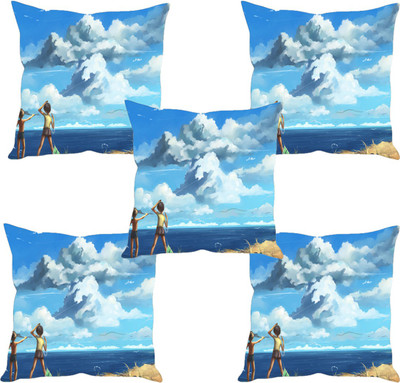 

Sleep Nature's Abstract Cushions Cover(Pack of 5, 30.63 cm*30.63 cm, Multicolor)