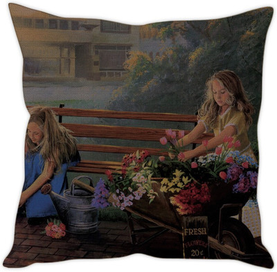 

Sleep Nature's Abstract Cushions Cover(30.63 cm*30.63 cm, Multicolor)