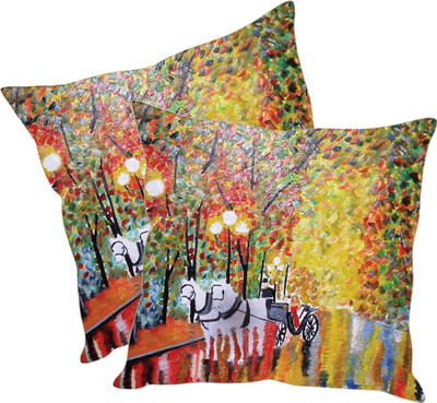 

Sleep Nature's Printed Cushions Cover(Pack of 2, 40.63 cm*40.63 cm, Multicolor)