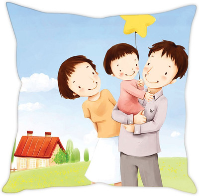 

Sleep Nature's Abstract Cushions Cover(40.63 cm*40.63 cm, Multicolor)