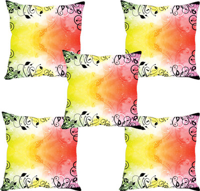 

Sleep Nature's Abstract Cushions Cover(Pack of 5, 40.63 cm*40.63 cm, Multicolor)