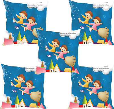 

Sleep Nature's Abstract Cushions Cover(Pack of 5, 30.63 cm*30.63 cm, Multicolor)