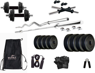 

Star X PVC 20 Kg weight with rods and accessories Gym & Fitness Kit