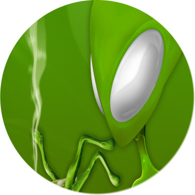

Maison N Mode Grn Alien round Mouse Pad Mousepad(Multicolor)