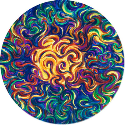 

Maison N Mode Grf Yellow round Mouse Pad Mousepad(Multicolor)