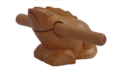 

LAVANSHI 2" kadamba wood Frog idol Decorative Showpiece - 6 cm(Wooden, Brown)