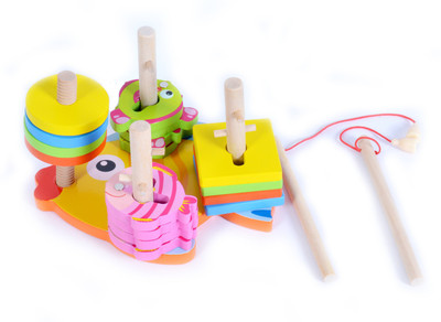

SN toy zone Cash the Fish Wooden Hand Stability Toys(Multicolor)