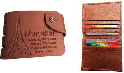 

Peacock Mundkar Boys Tan Artificial Leather Wallet(8 Card Slots)