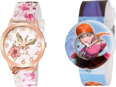 COSMIC genva platinum silicon floral watch- 3 COMBO Watch  - For Women   Watches  (COSMIC)