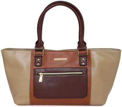 

Addons Addons Front Zip Pocket detailed ote Shoulder Bag(Brown, 5)