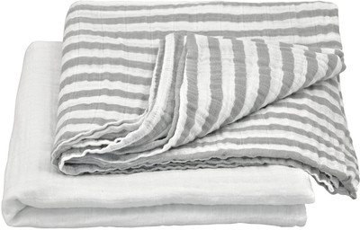 

green sprouts Striped  Crib Baby Blanket(Microfiber, Grey