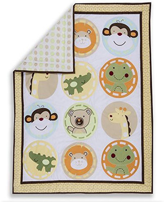 

Dream On Me Printed  Crib Baby Blanket(Microfiber, Multicolor