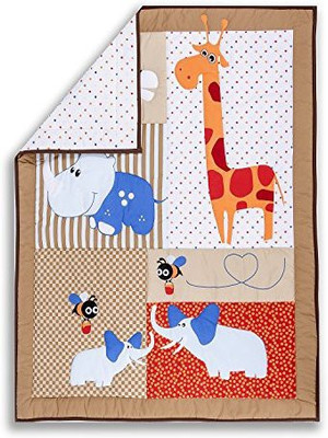Dream On Me Printed  Crib Baby Blanket(Microfiber, Multicolor