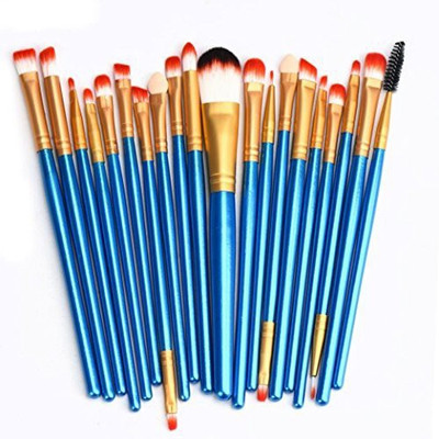 

Toraway Pro /set Makeup Brush Kit Make-up Toiletry Kit Wool Cosmetic Brush Tools Set (blue)(Pack of 20)