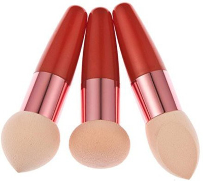 

Dzt1968 Foundation Cream Blush Sponge Brush Powder Lollipop Makeup Tool (red)(Pack of 3)