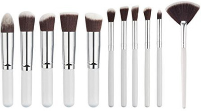 

Alonea Mini Cosmetic Eyebrow Eyeshadow Brush Makeup Brush Sets Kits Tools (white 1)(Pack of 11)
