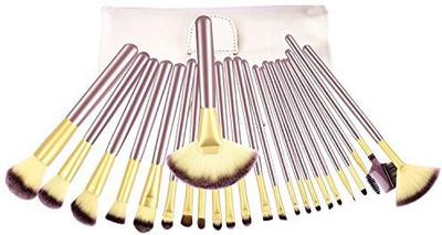 

Deeplee Professional Set Soft Kakubi Cosmetic Makeup Brush With Pouch(Champagne Gold)(Pack of 24)