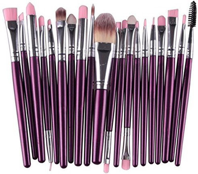 

Overmal Makeup Brush Set Tools, 2016 /set Make-up Toiletry Kit Wool Make Up Brush Set (purple)(Pack of 20)