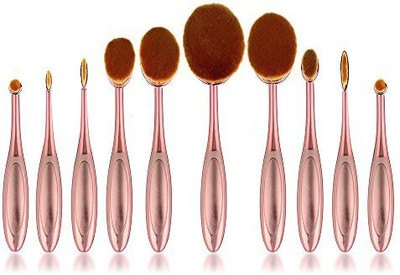 

Ammiy Oval Makeup Brush Set(Pack of 10)