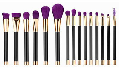 

Cokate Luxurious Makeup Brushes Pro Cosmetic Make Up Brush Set Purple(Pack of 15)