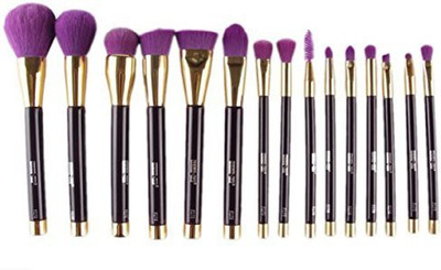 

Vovotrade Cosmetic Brushes, Makeup Brushes Eyeshadow Brushes (purple)(Pack of 15)