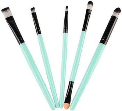 

Neartime Makeup Brush Set, Beauty Tools Make-up Toiletry Kit Wool Make Up (green3)(Pack of 5)