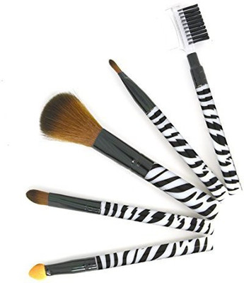 

Mayabeauty Perfect Makeup Set Zebra Print ( Professional & Personal Cosmetic Make Up Brushes Set Kit)(Pack of 5)